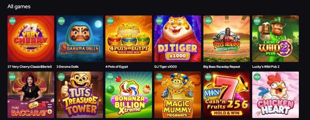 Katsubet game library with provider filters