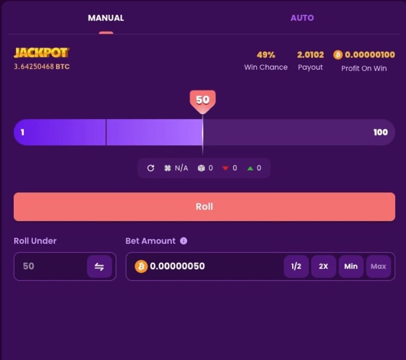 TrustDice provably fair Dice game with EOS blockchain verification and jackpot counter