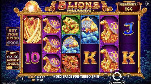 5 Lions Megaways gameplay screenshot