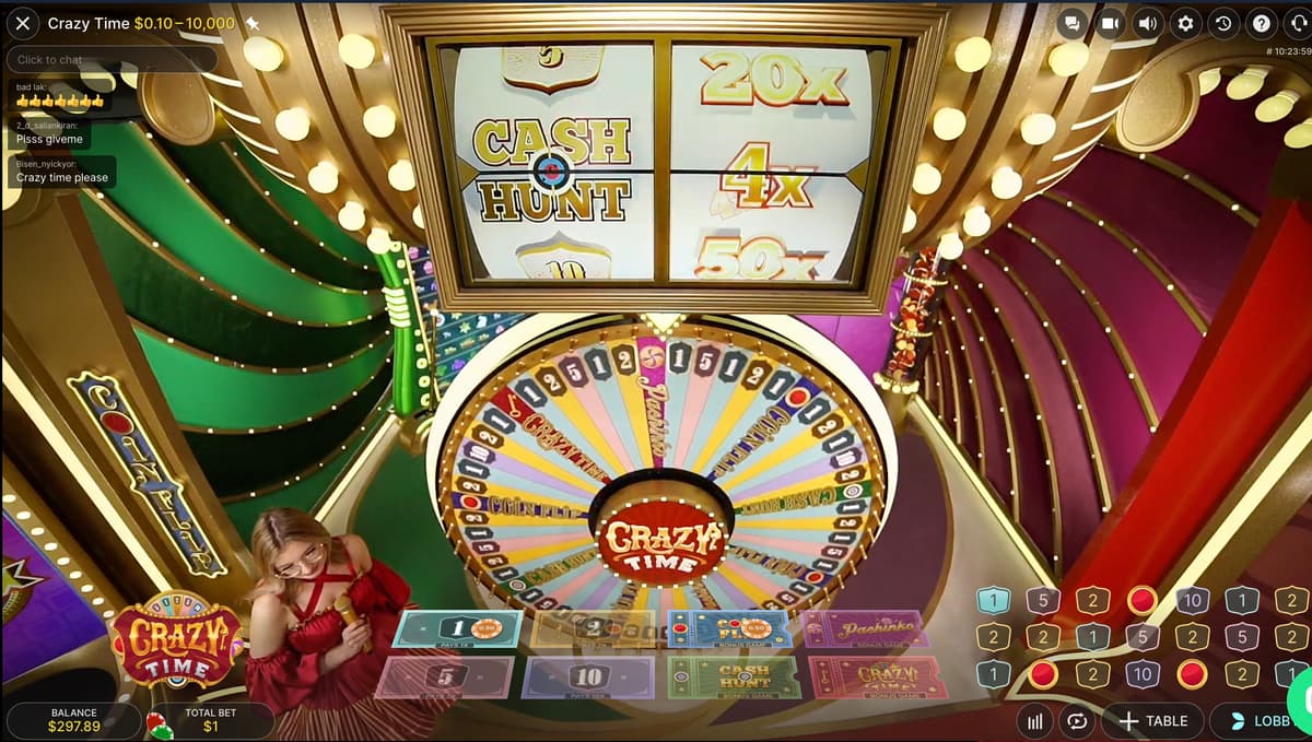 Crazy Time gameplay screenshot