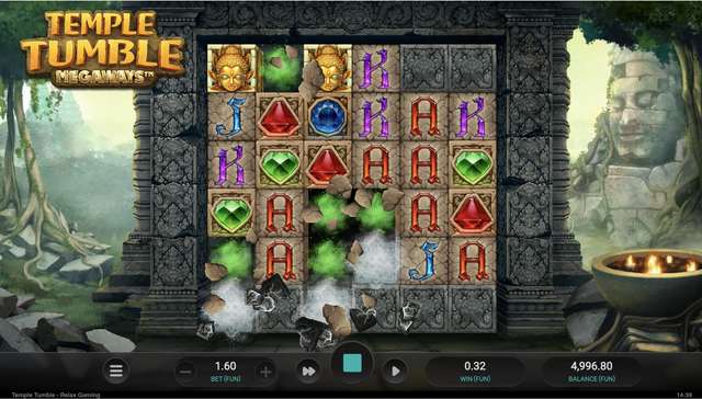 Temple Tumble Megaways gameplay screenshot