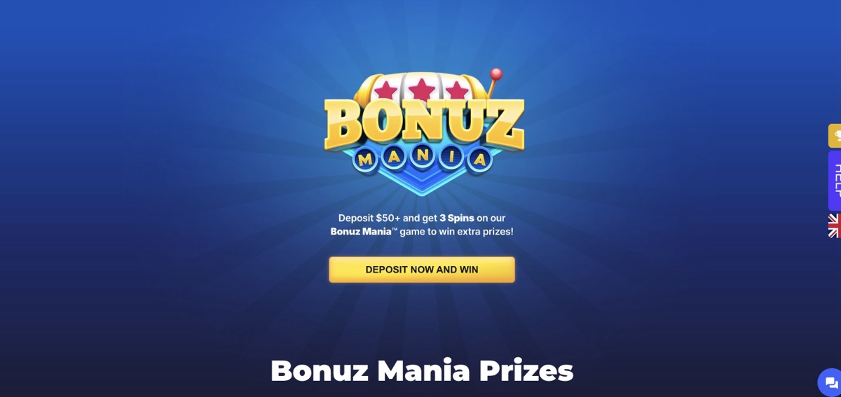 BitStarz Bonuz Mania promotion page