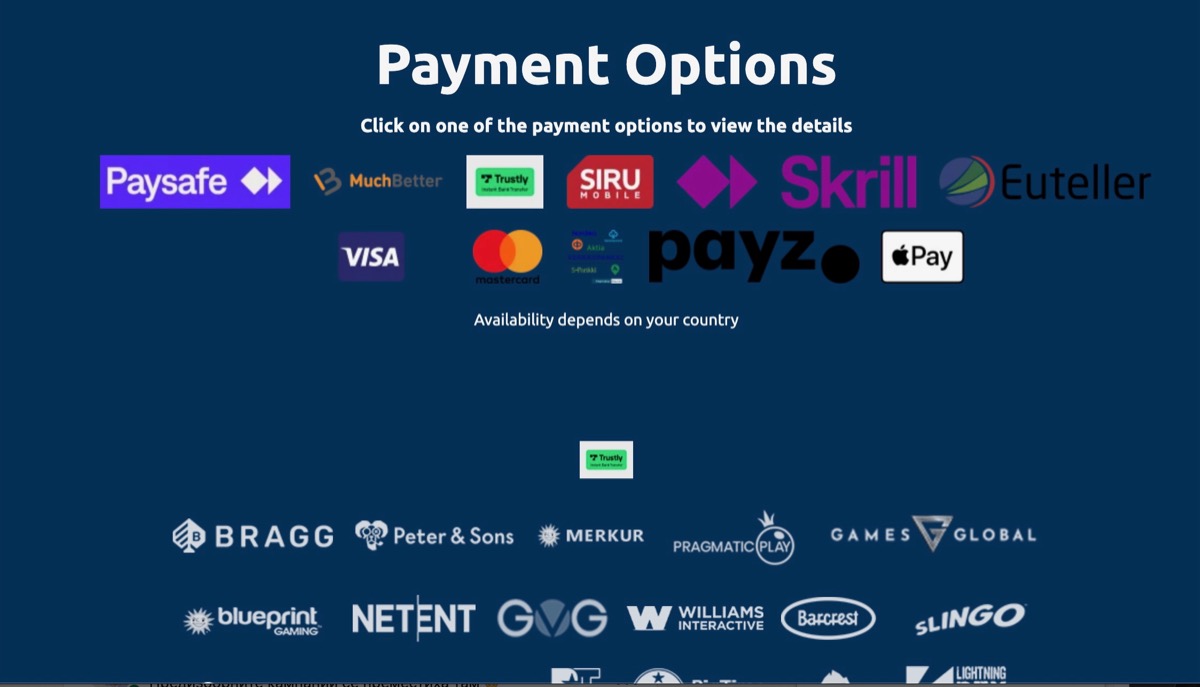 LV BET payment methods and provider footer showing Visa, Mastercard, Skrill, Trustly, Paysafe, MuchBetter, Apple Pay, and game providers including Pragmatic Play, NetEnt, and Blueprint